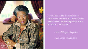 Maya Angelou shared with Aches and Gains in 2014.