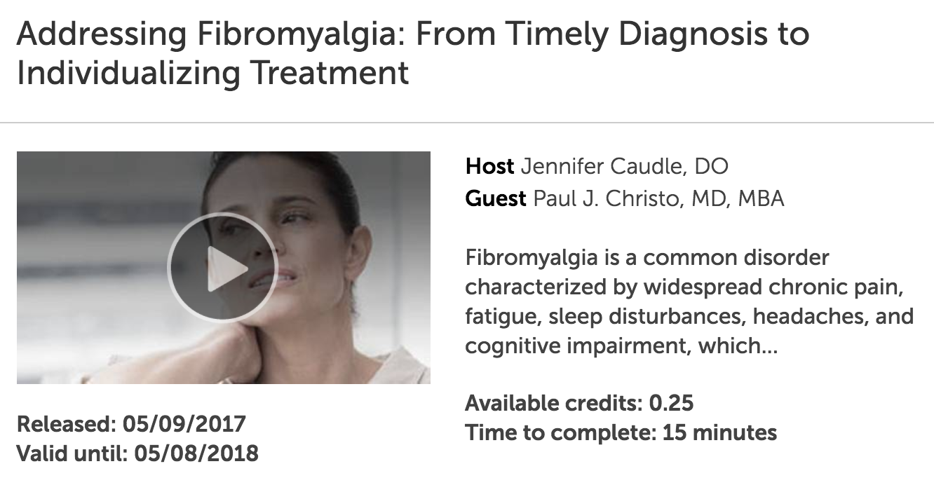 Addressing Fibromyalgia: From Timely Diagnosis to Individualizing Treatment
