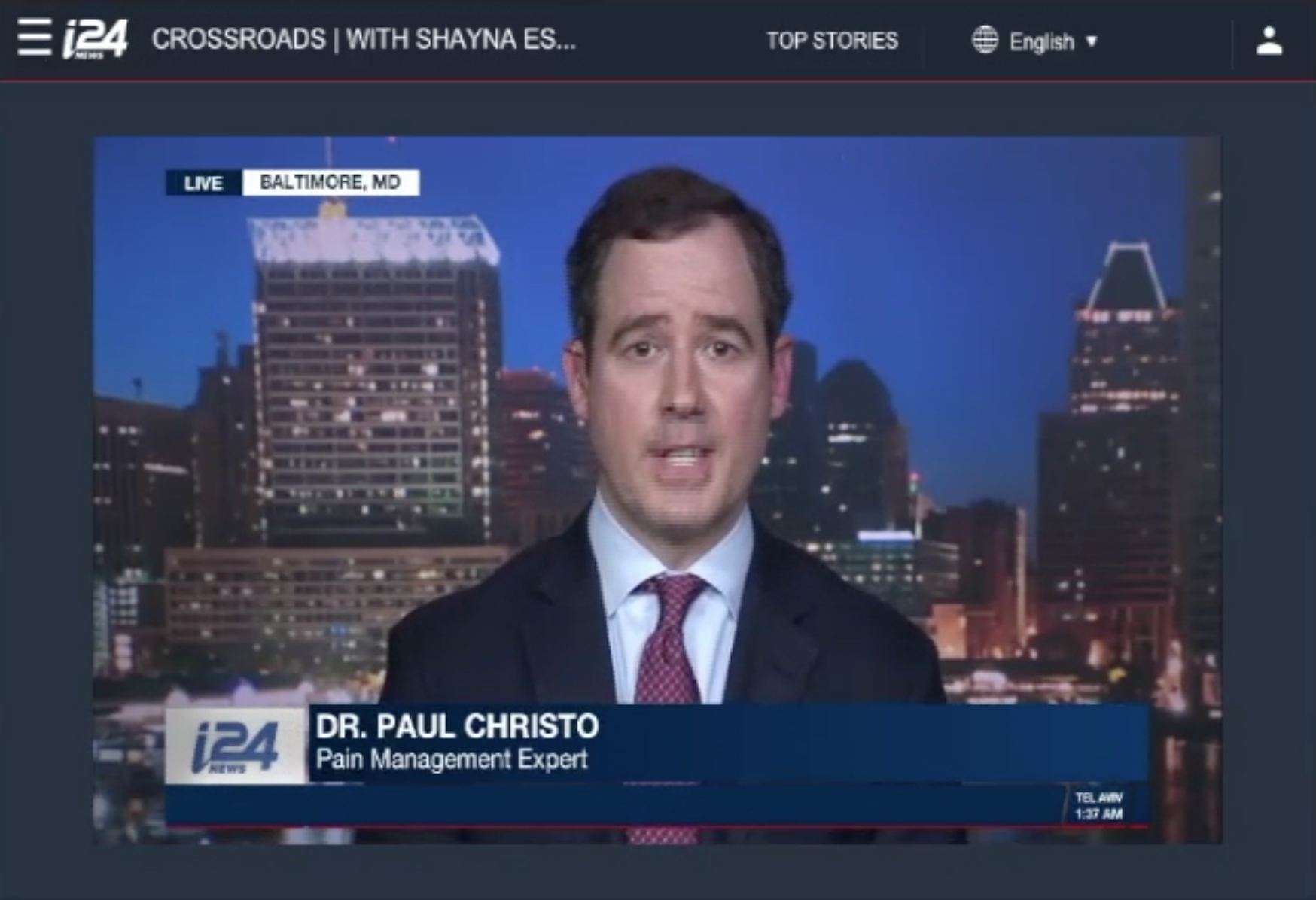 War on Opioids featured on i24 News