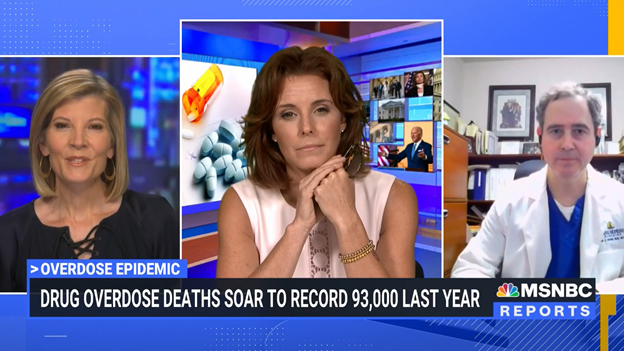 Dr. Christo on MSNBC: Explains why drug overdose deaths soared to record 93,000 amid pandemic